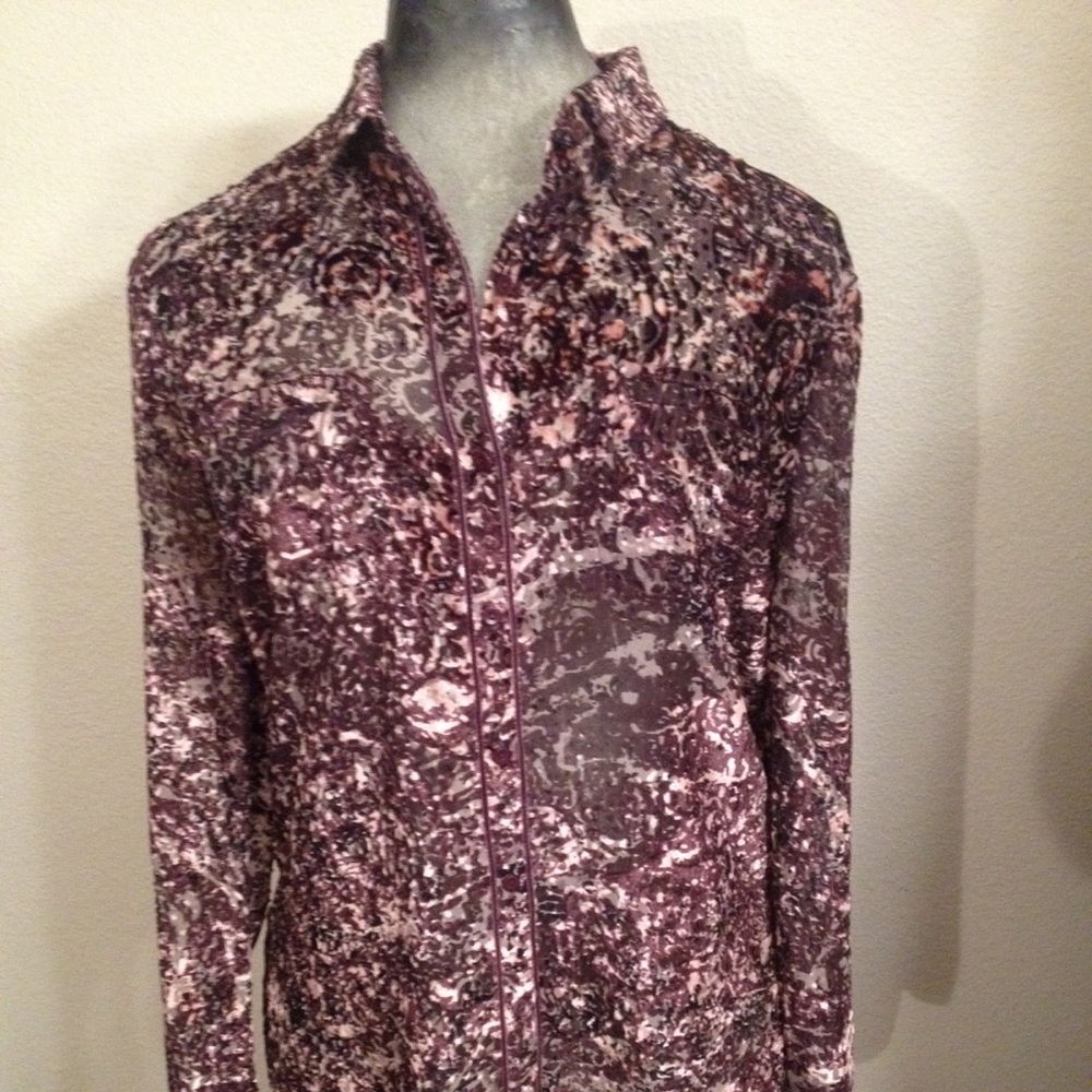 Hinge button up winter blouse